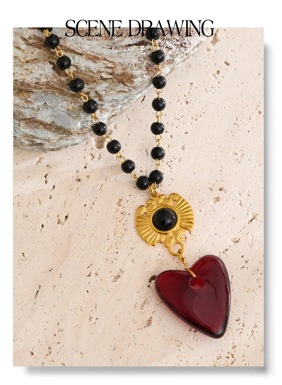 Heart Bead Edition Necklace Handmade