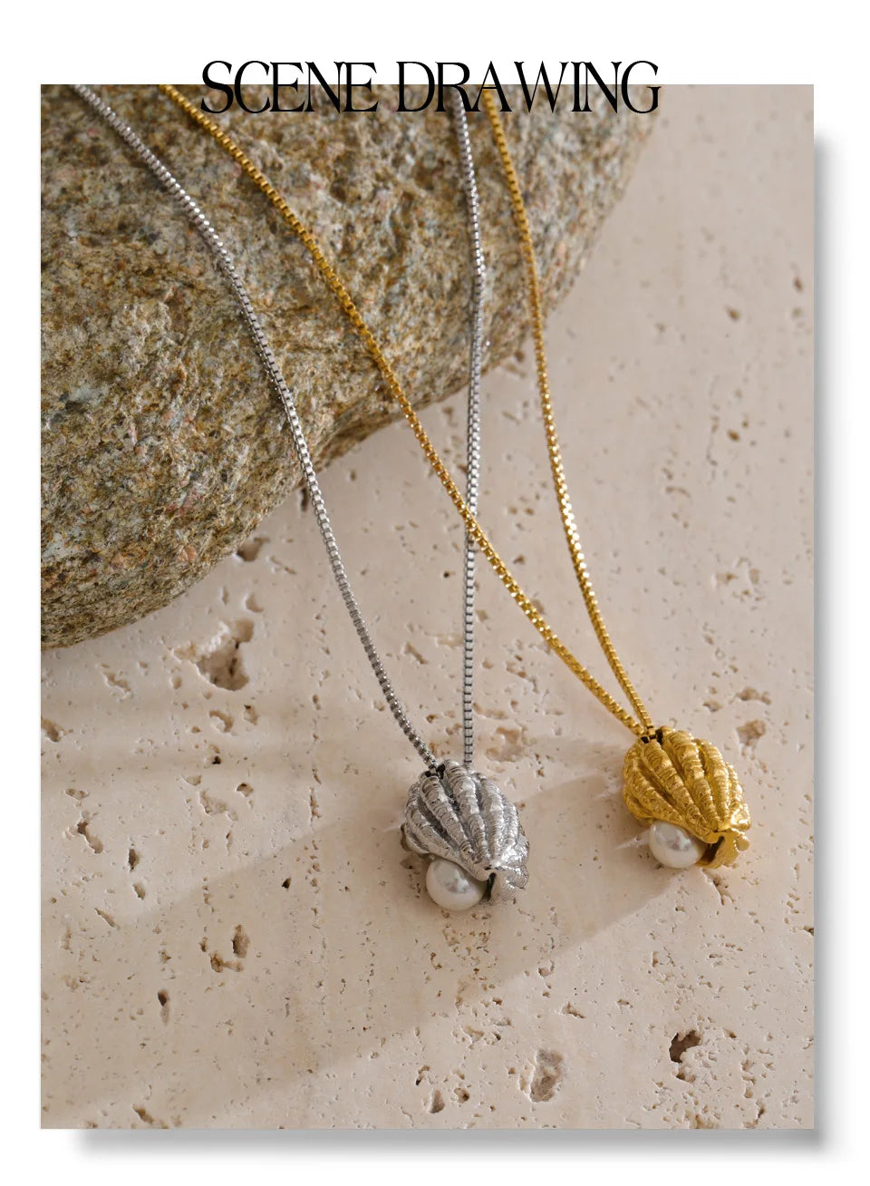 Coastal Pearl Pendant & Earrings