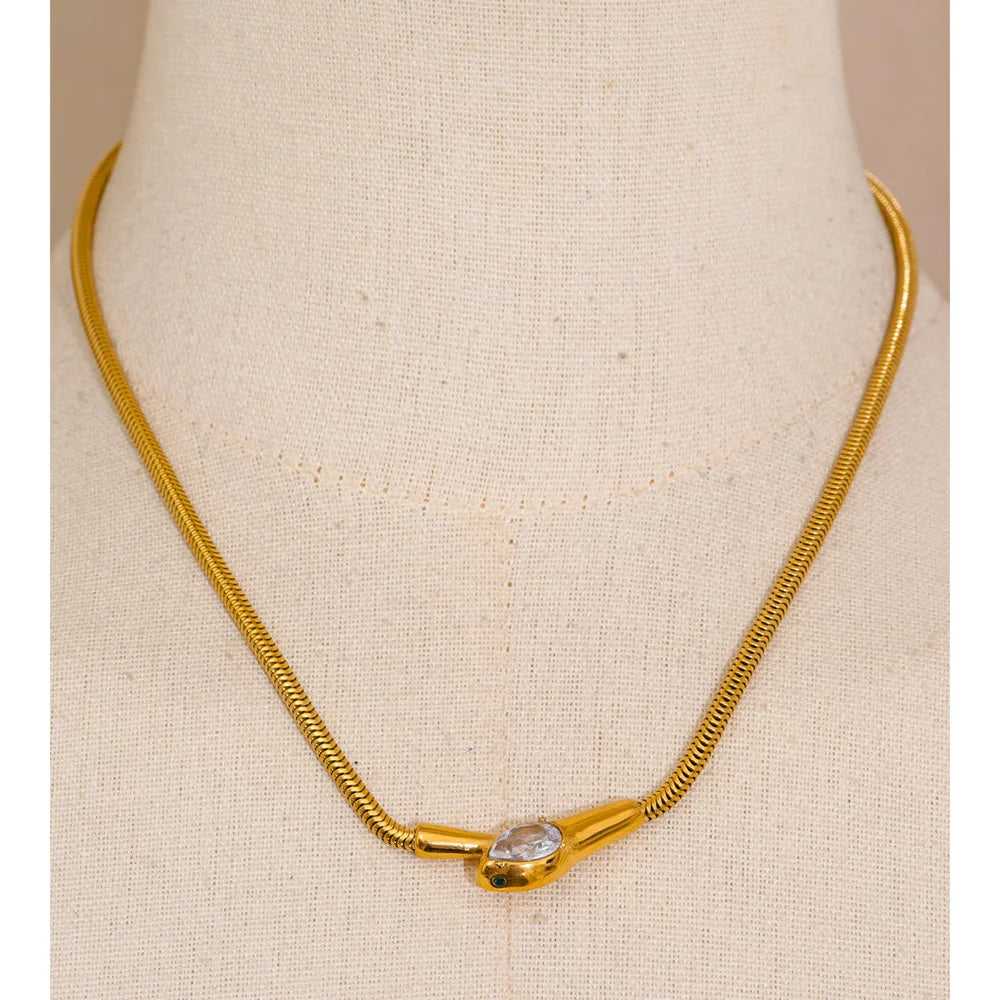 Mystic Serpent Zircon Necklace