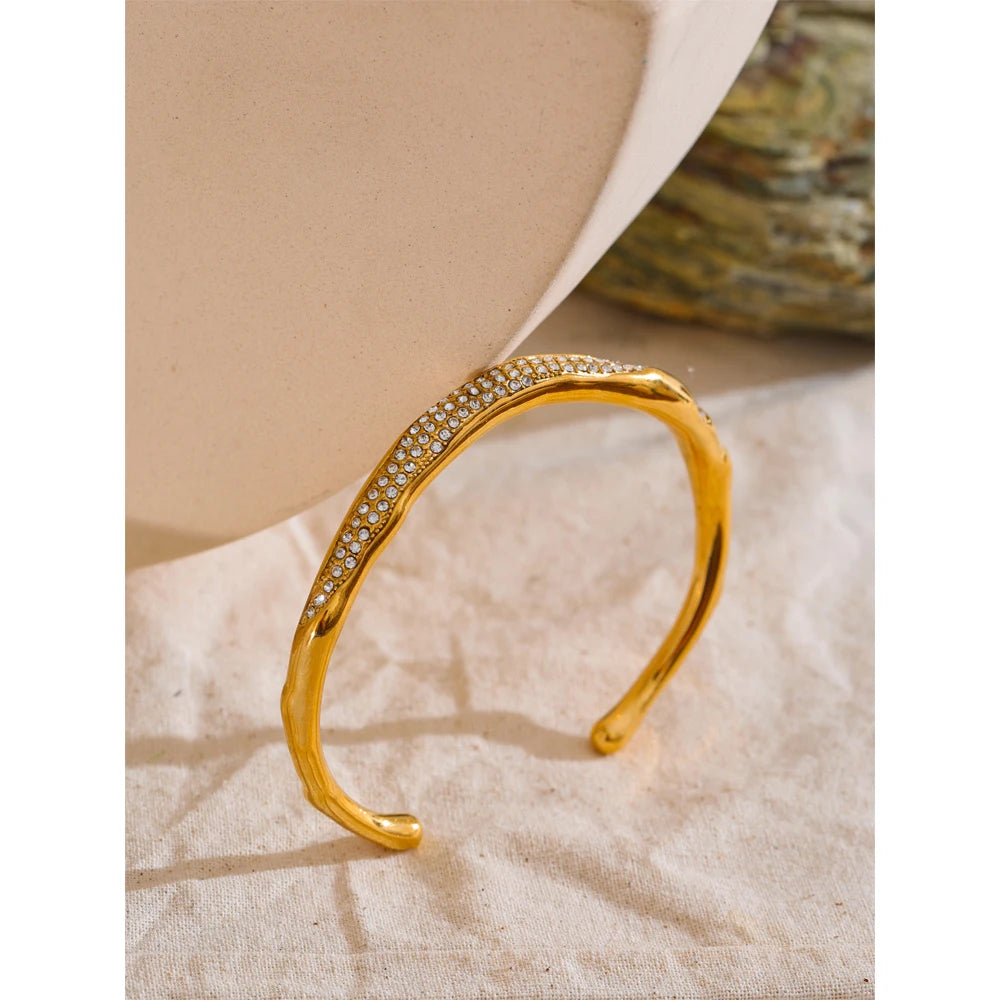 Cubic Zirconia Open Bangle