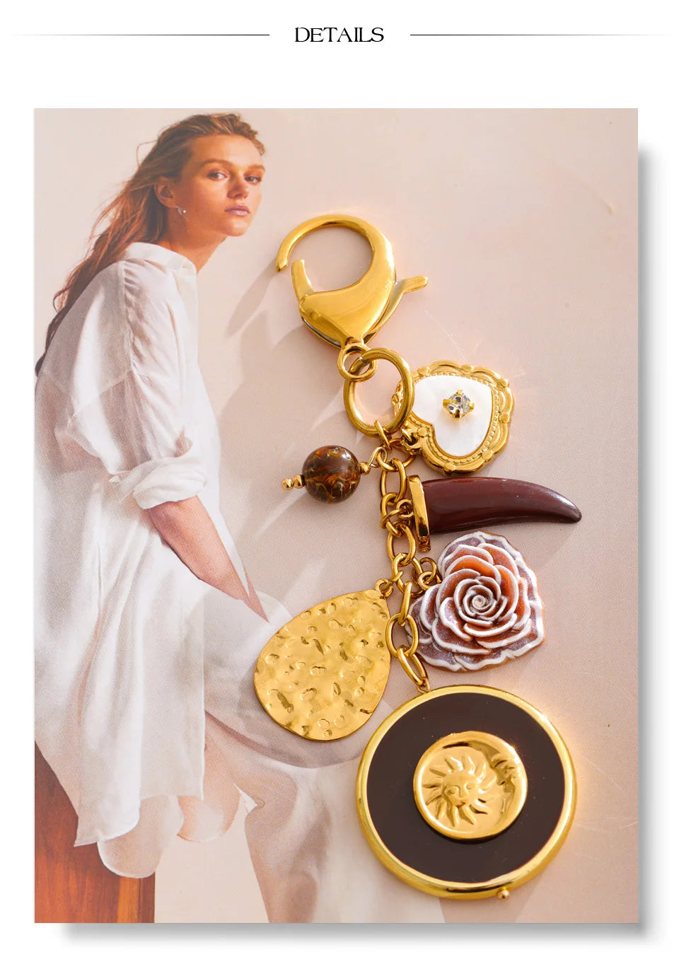 Sunshine Petal Charm keychain