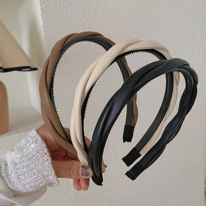 Leather twist Hair Band