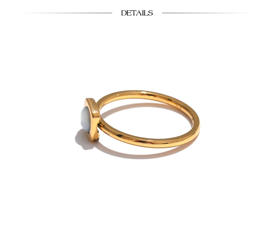 Shell Square Thin Ring