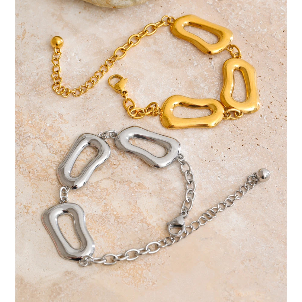 Rectangle Chain Necklace Bracelet