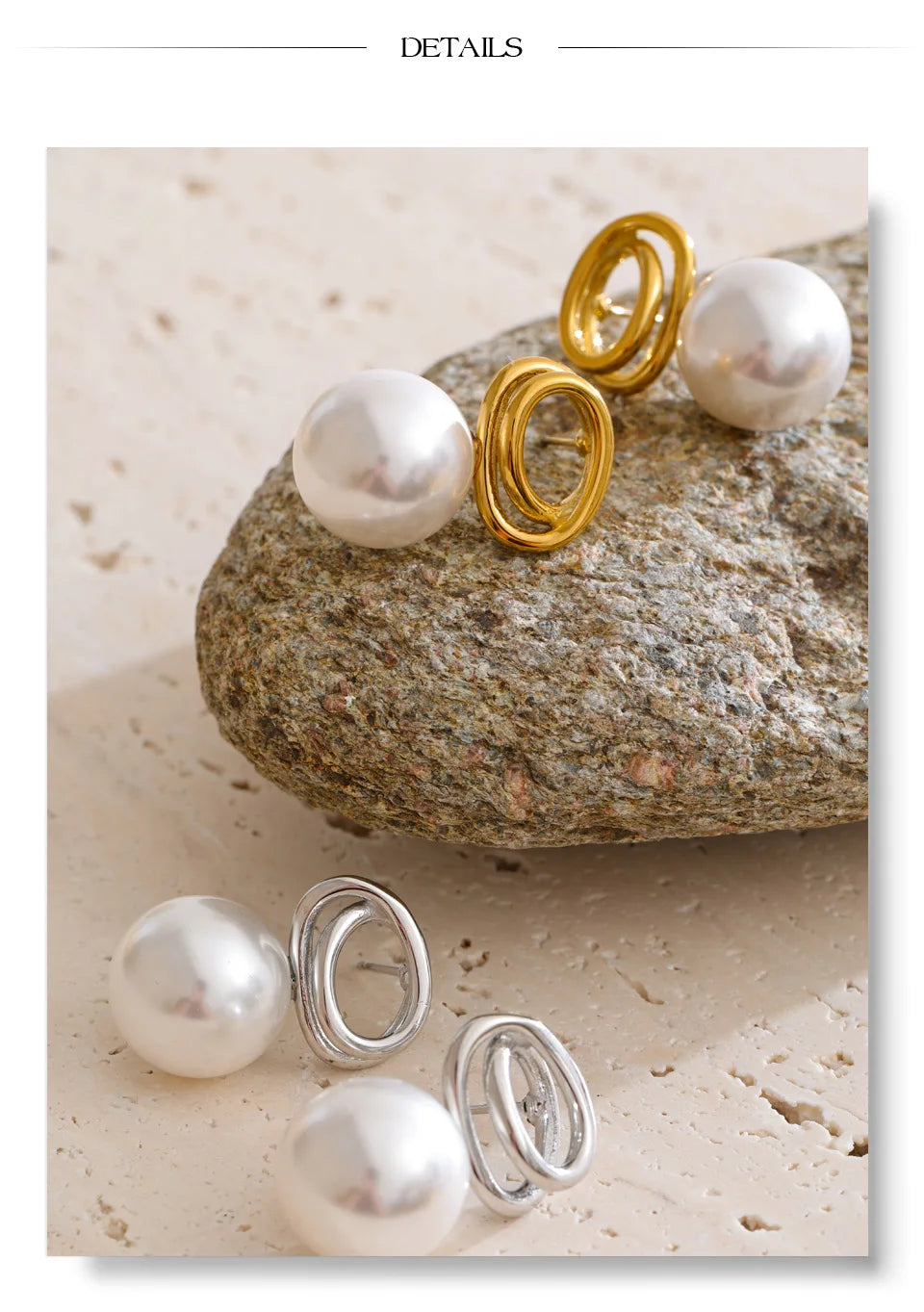Pearl Sphere Chic Studs