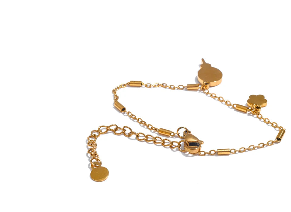 Lollipop Flower Drop Golden Bracelet