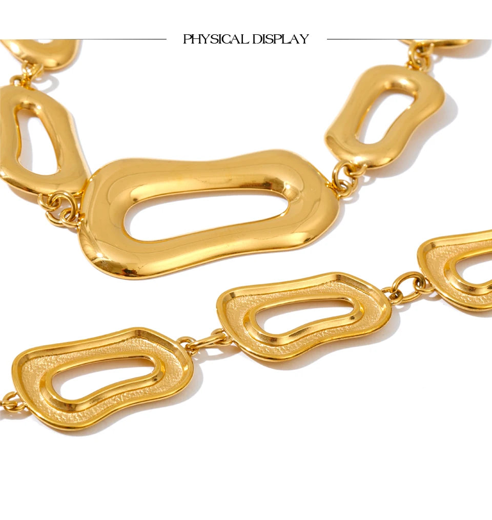 Rectangle Chain Necklace Bracelet