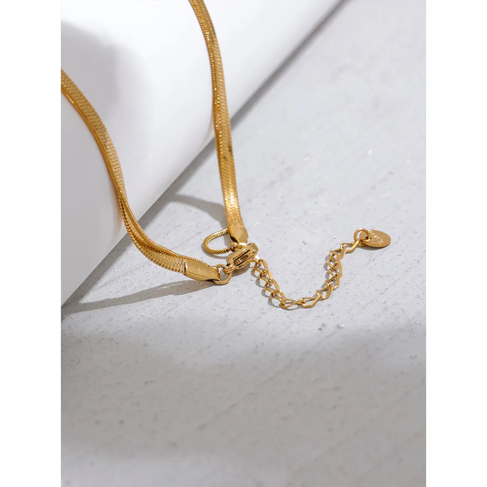 Snake Chain Double Layer Necklace