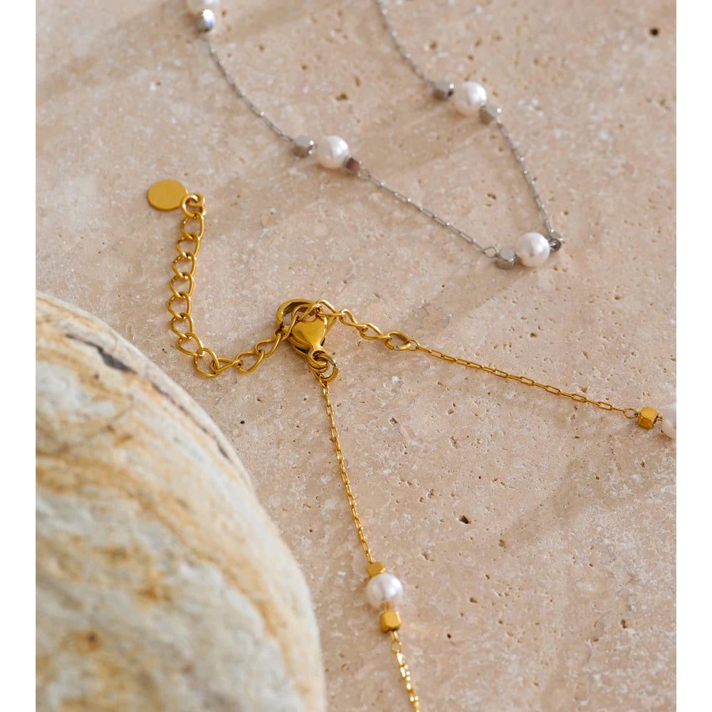 Square Pearl Necklace