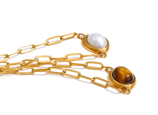 Honey and Pearl Necklace