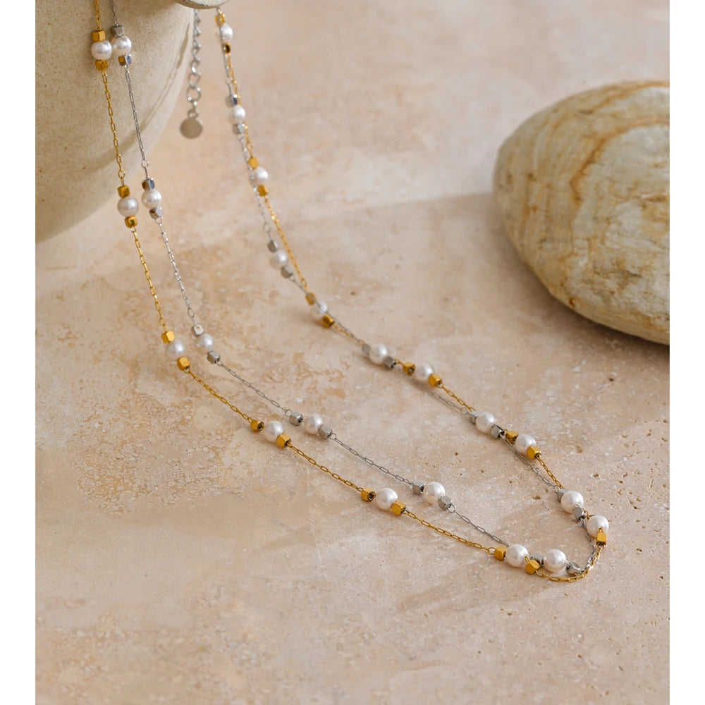 Square Pearl Necklace