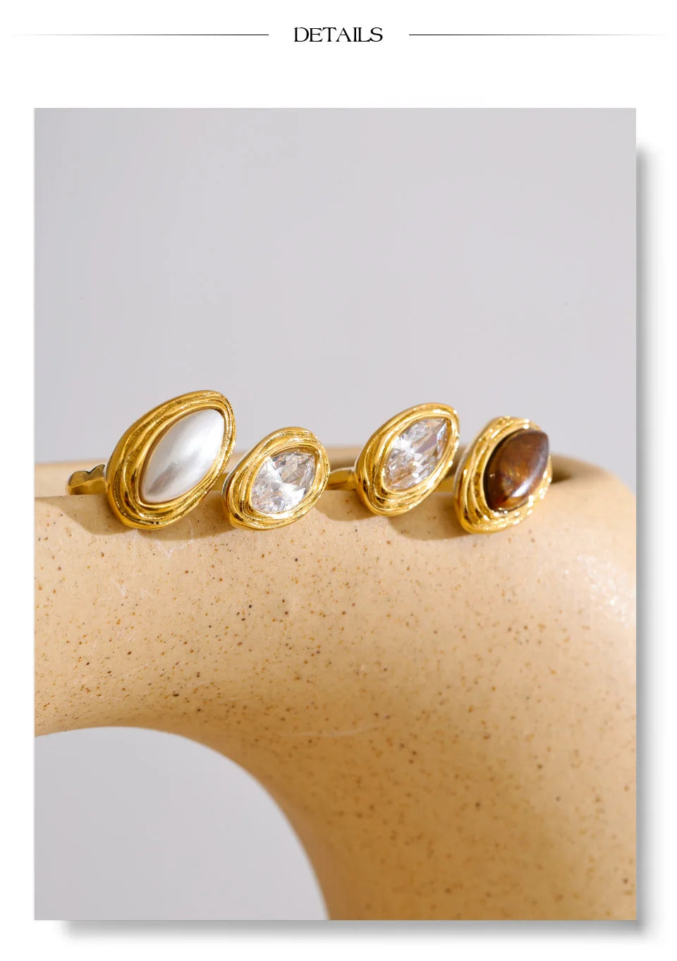 Tiger Stone Luxe Pearl Ring