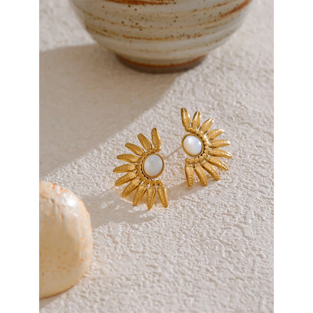 Flower open petal Earrings