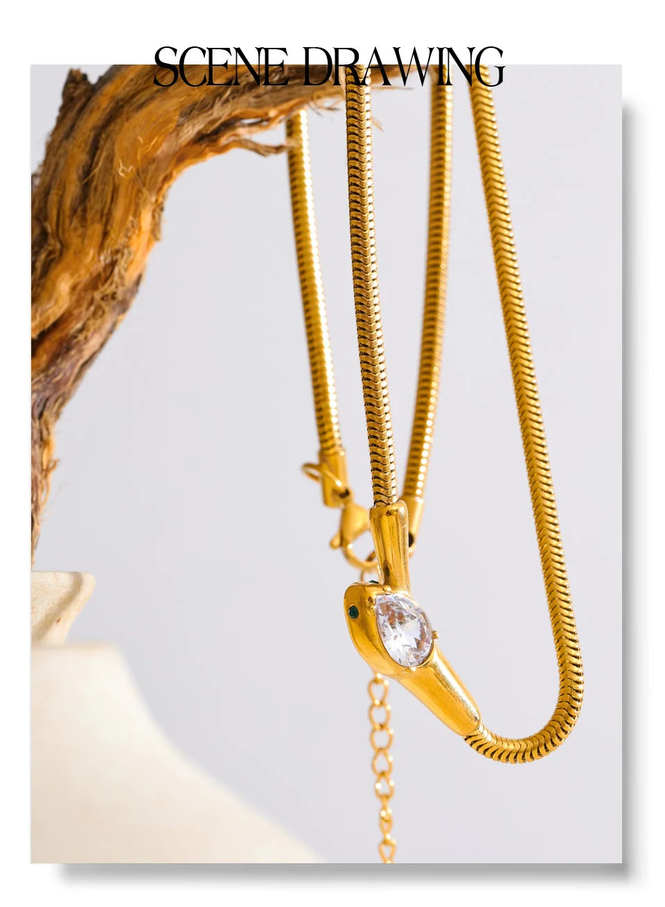 Mystic Serpent Zircon Necklace