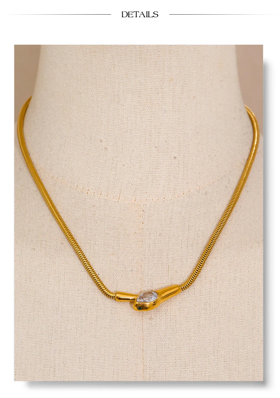 Mystic Serpent Zircon Necklace