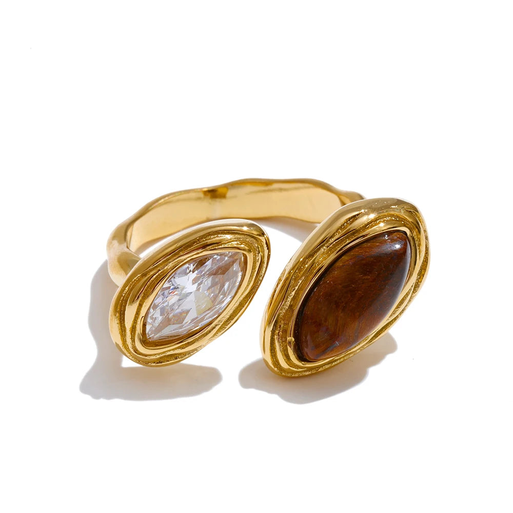 Tiger Stone Luxe Pearl Ring