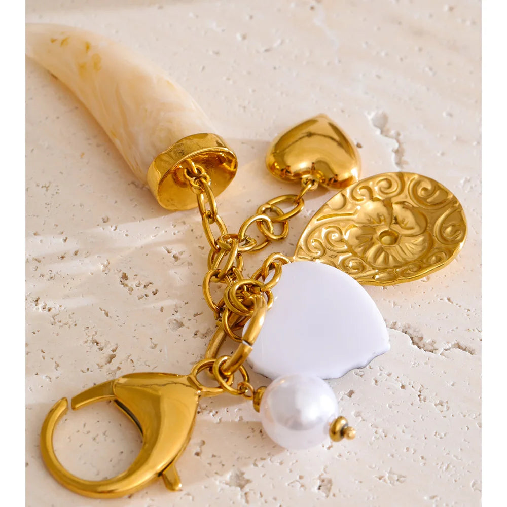 Floral Heart Keychain