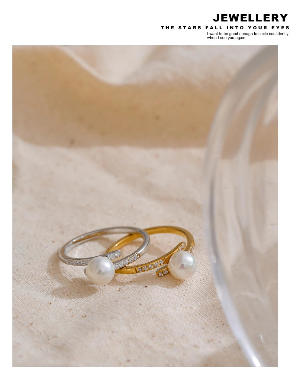 Pearls Chic Zirconia Thin Ring