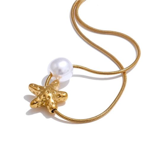 Star Shell Pearl Necklace