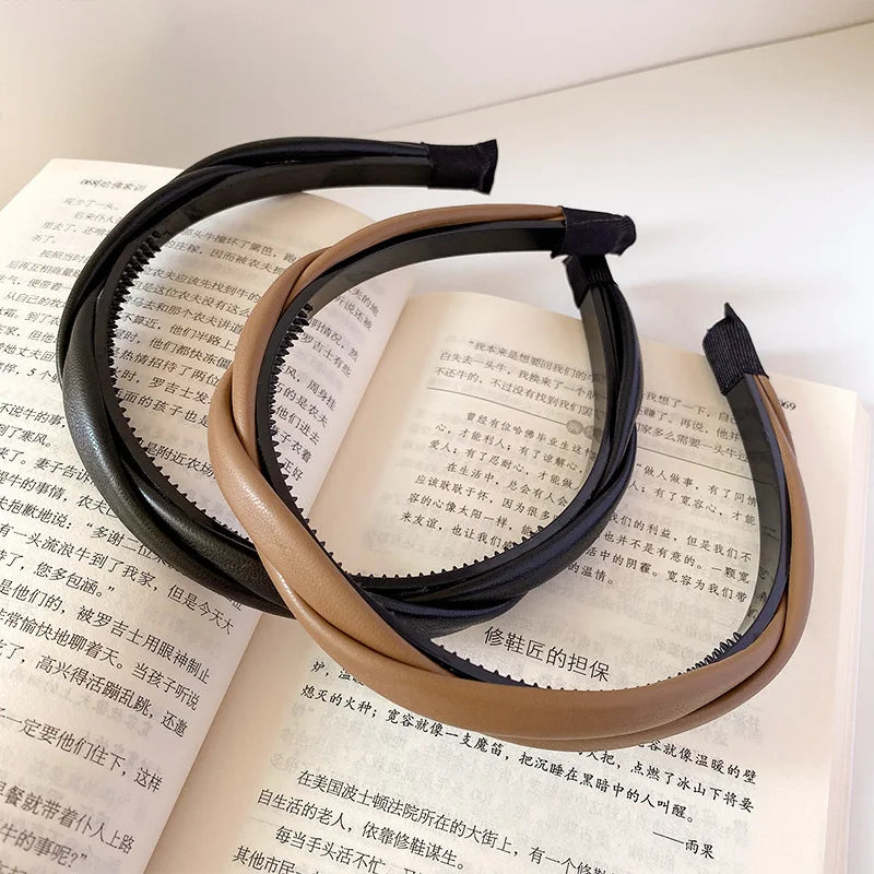 Leather twist Hair Band