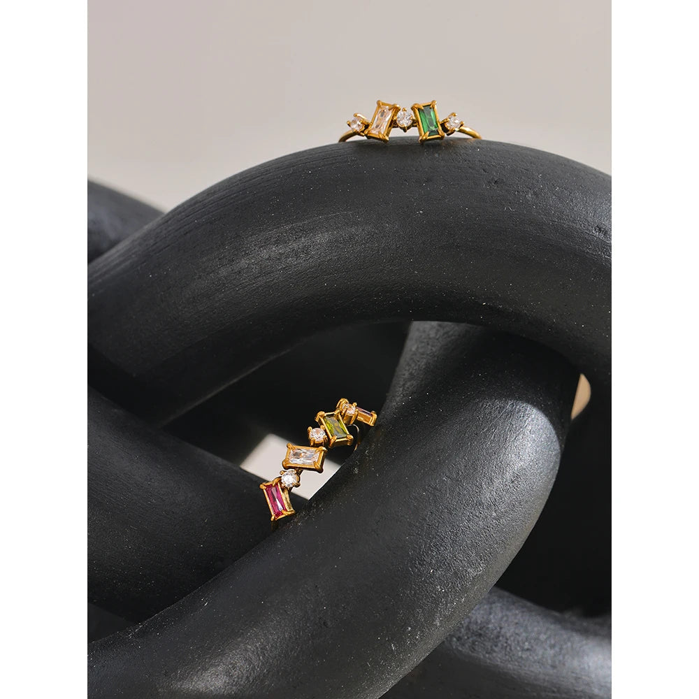 Bling Colorful Thin Ring