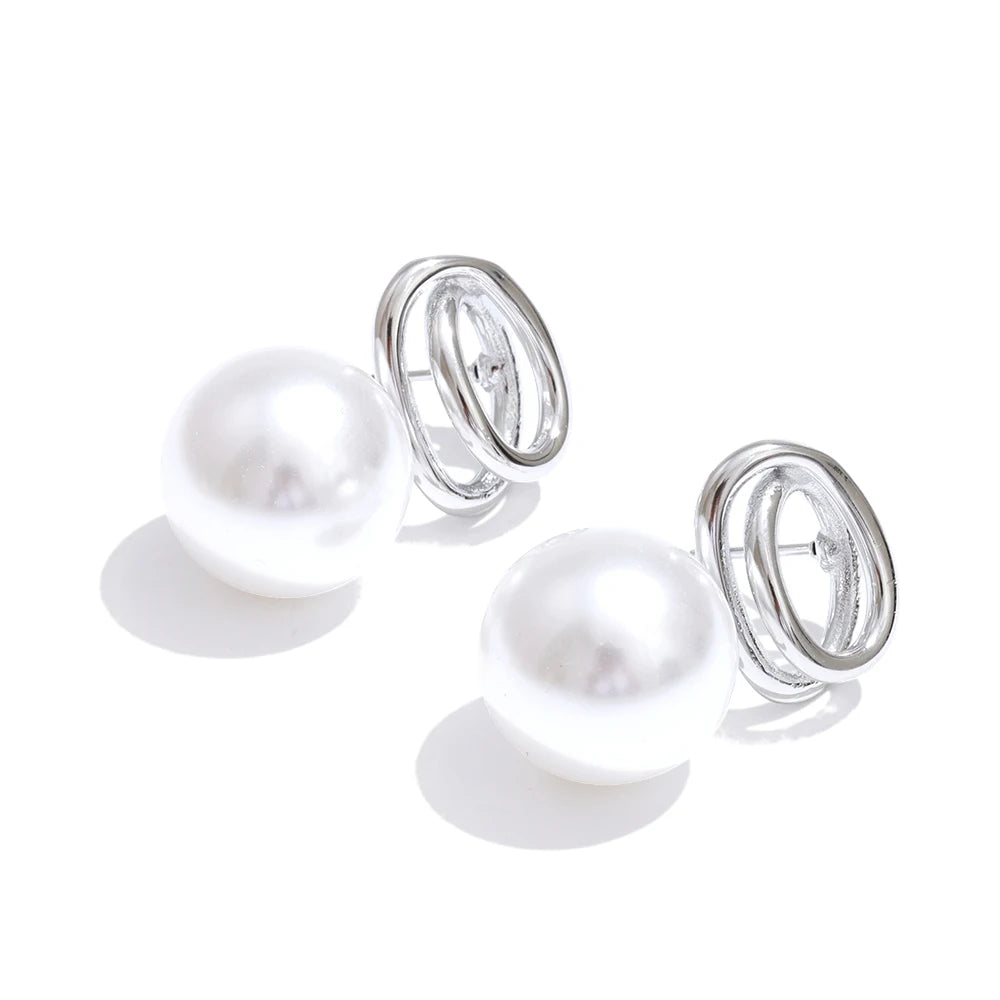 Pearl Sphere Chic Studs