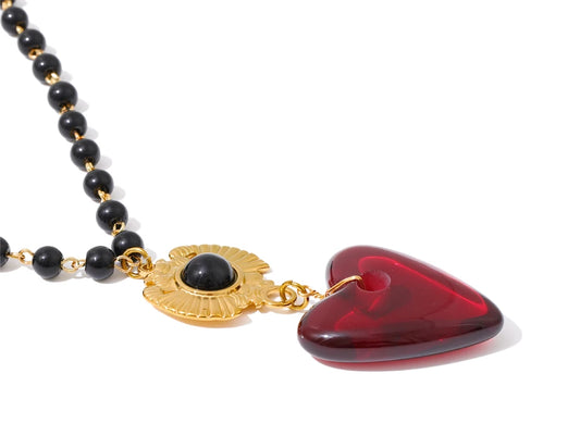 Heart Bead Edition Necklace Handmade