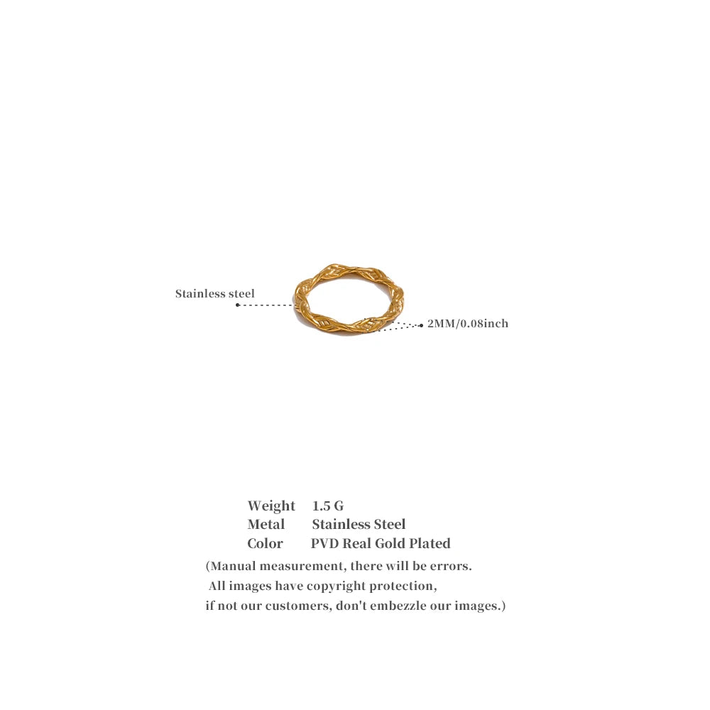 Twisted Thin Minimalist Ring