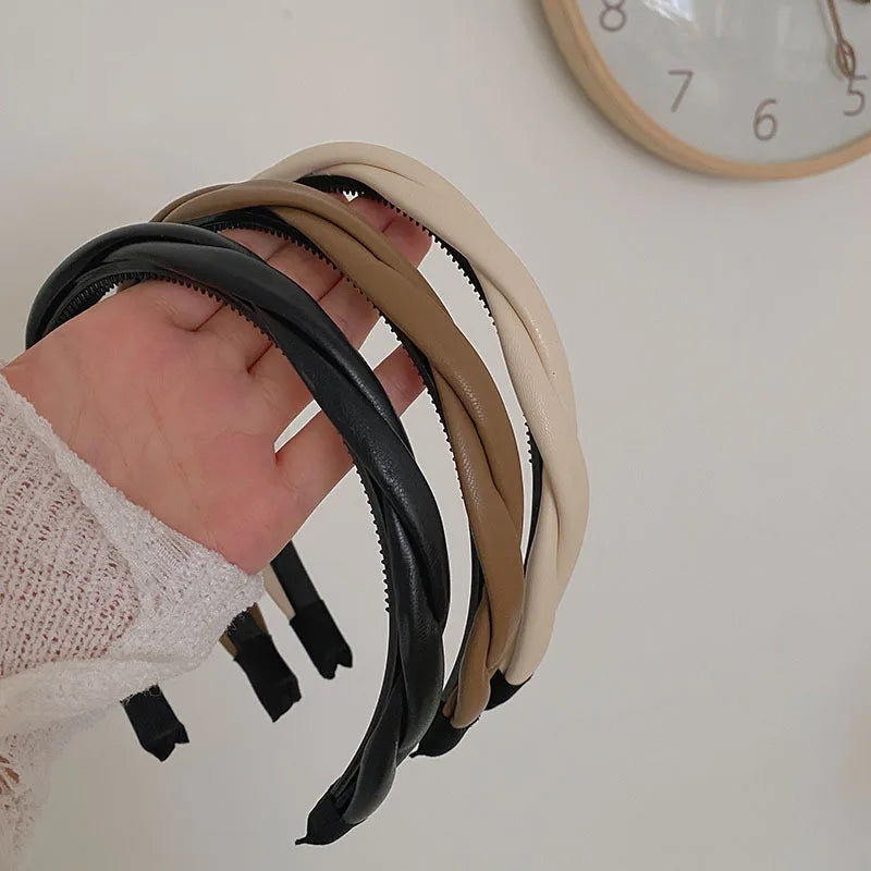 Leather twist Hair Band