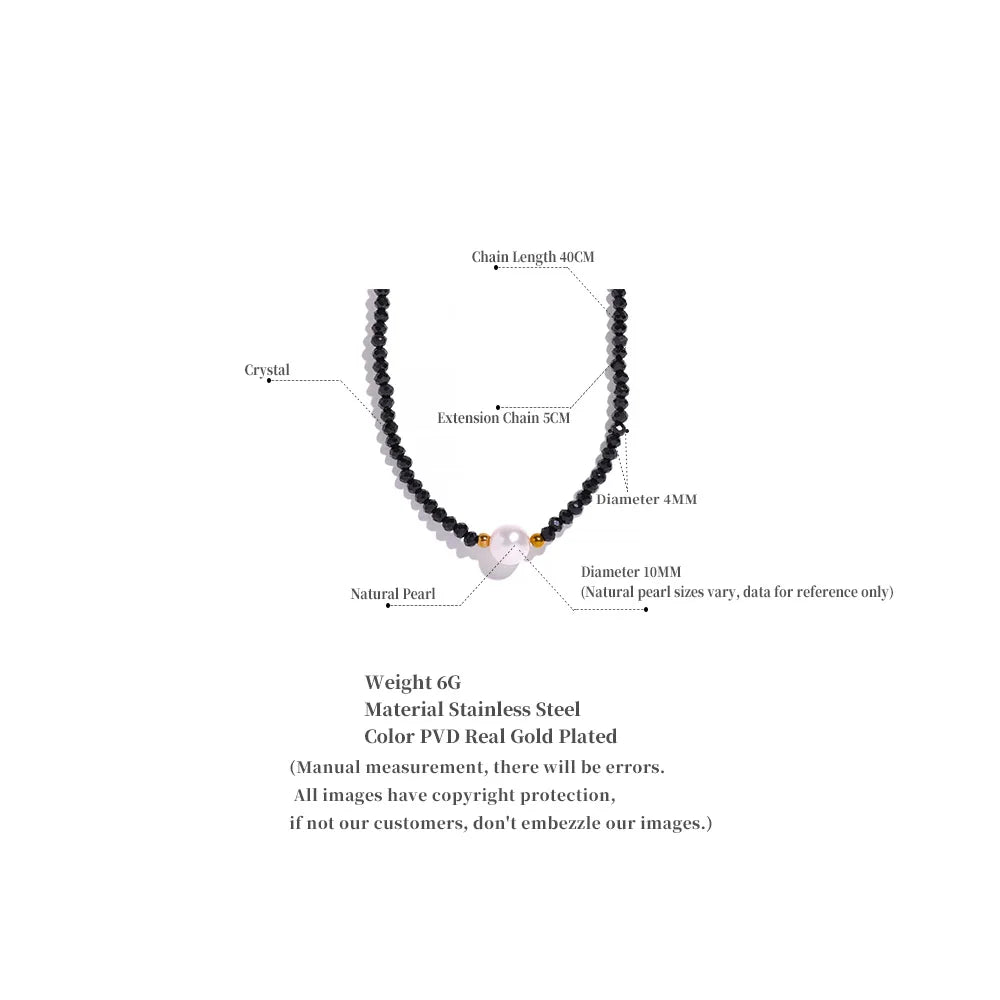 PearlGleam Crystal Bead Necklace