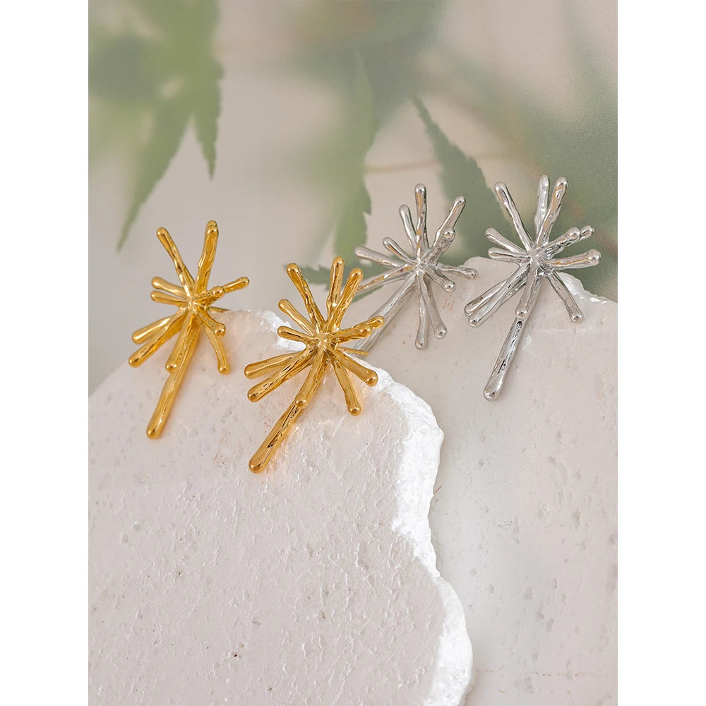 Textured Firework Stud Earrings