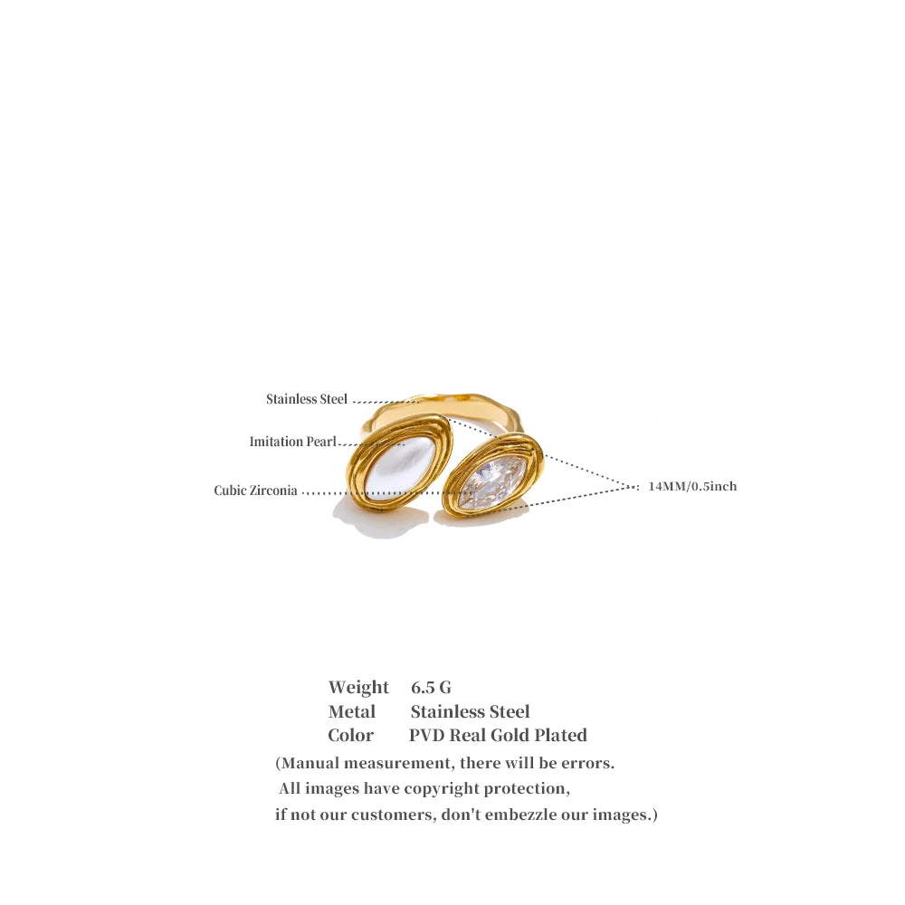 Tiger Stone Luxe Pearl Ring