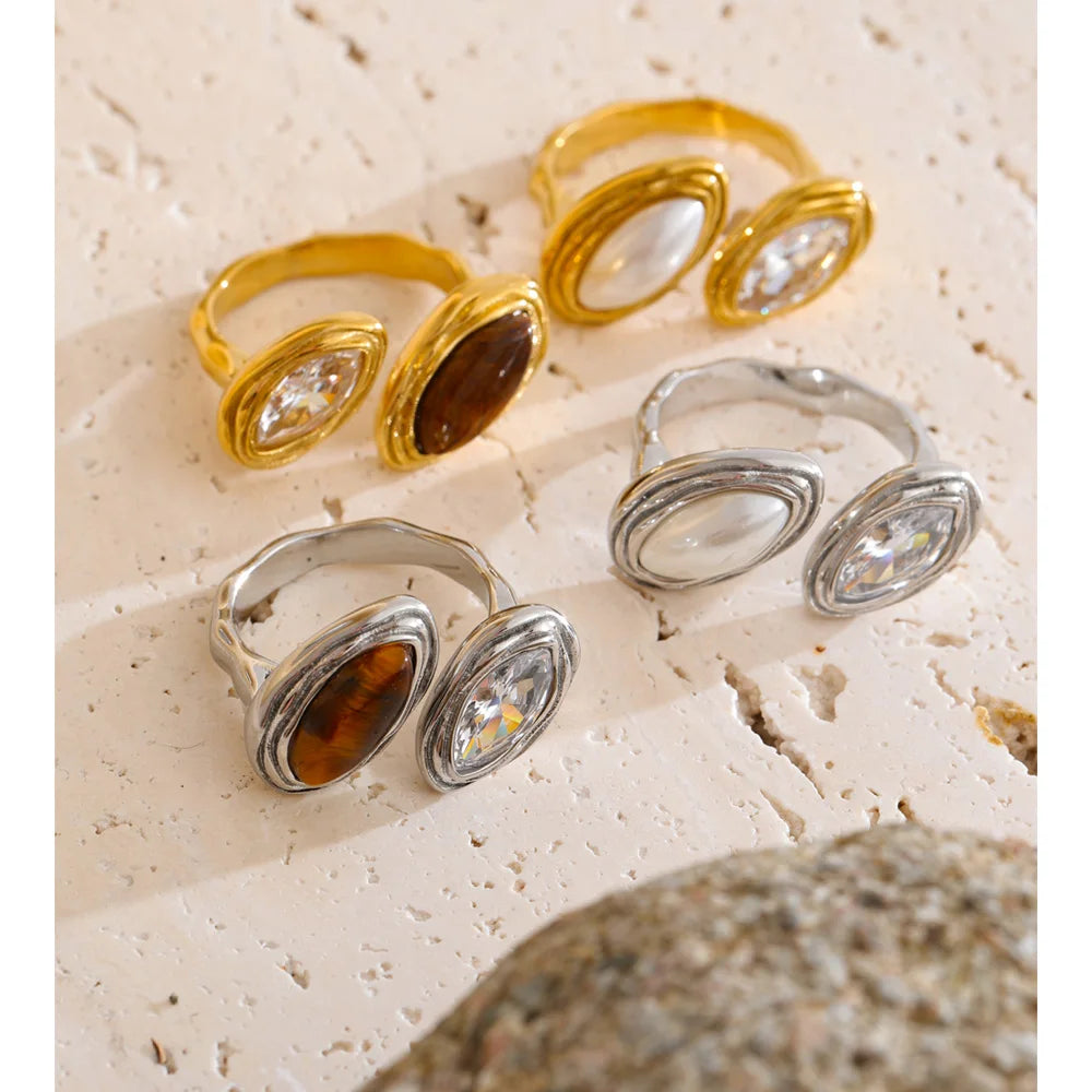 Tiger Stone Luxe Pearl Ring