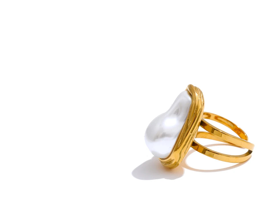 Pearl Vintage Open Ring