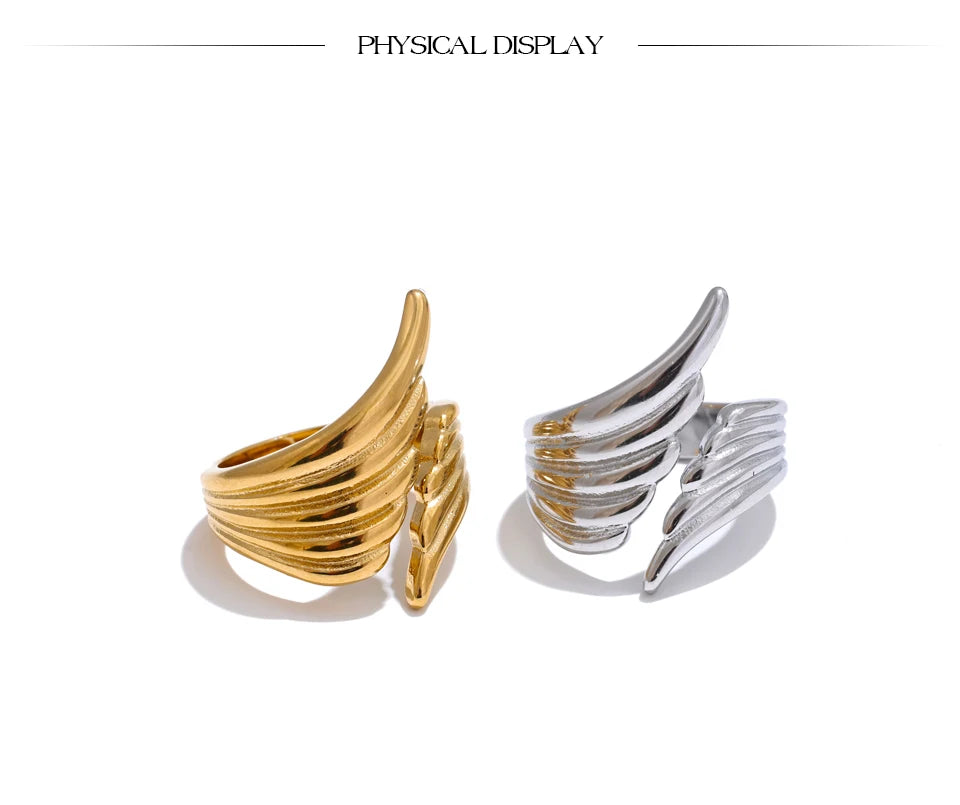 Striped Wing Adjustable Ring