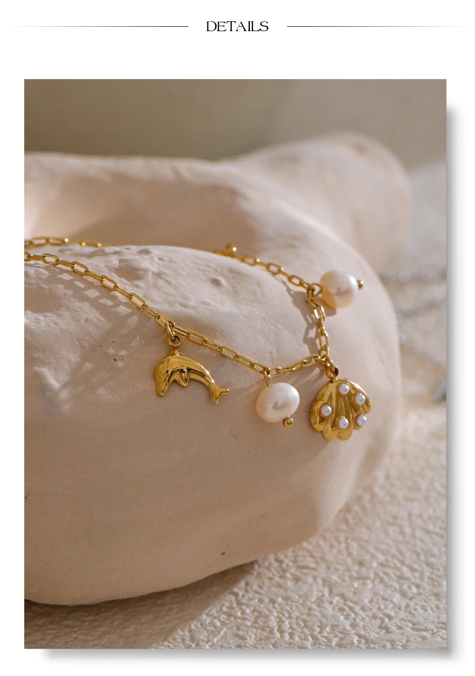 Ocean Style Dolphin Pearls Bracelet