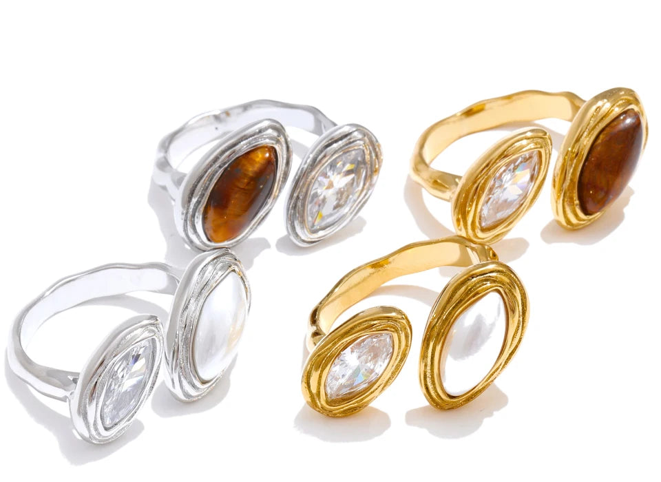 Tiger Stone Luxe Pearl Ring