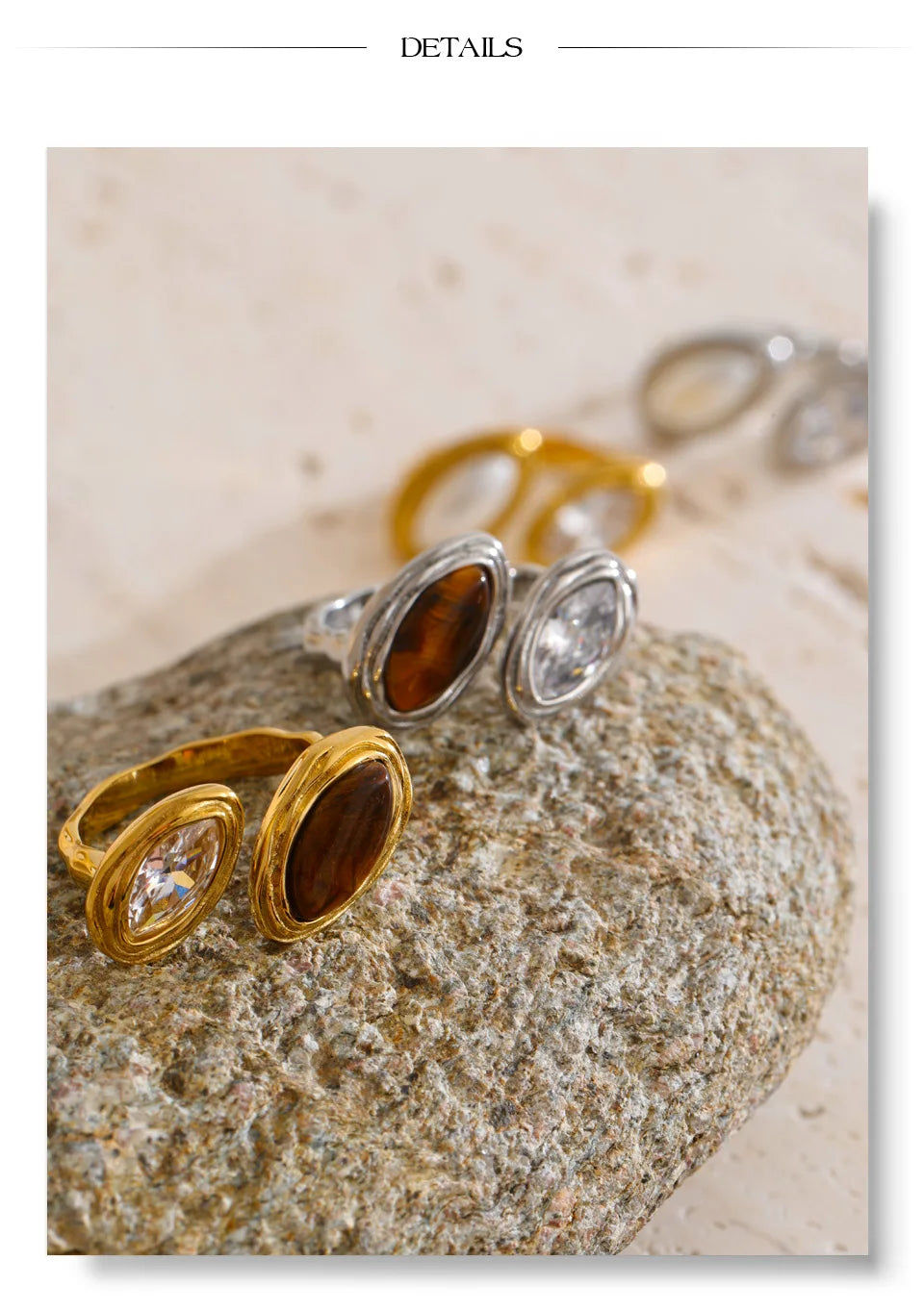 Tiger Stone Luxe Pearl Ring