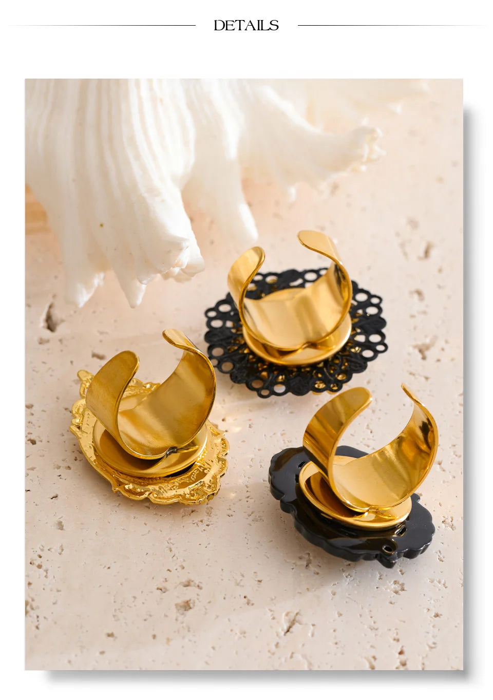 Aurelia Portrait Pearl Ring adjustable