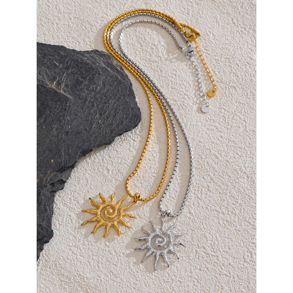 Sun Necklace & Earrings Set