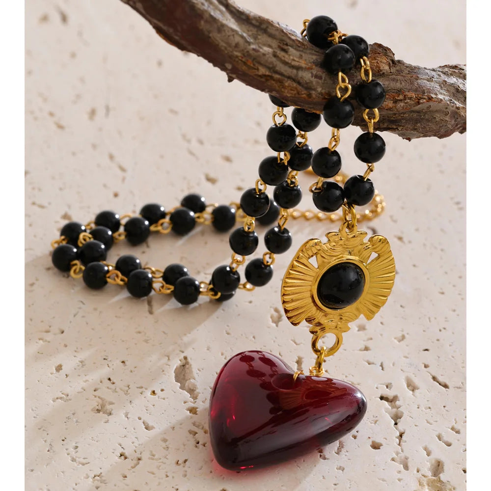 Heart Bead Edition Necklace Handmade