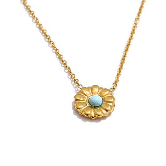 PetalGlow Necklace with Earrings