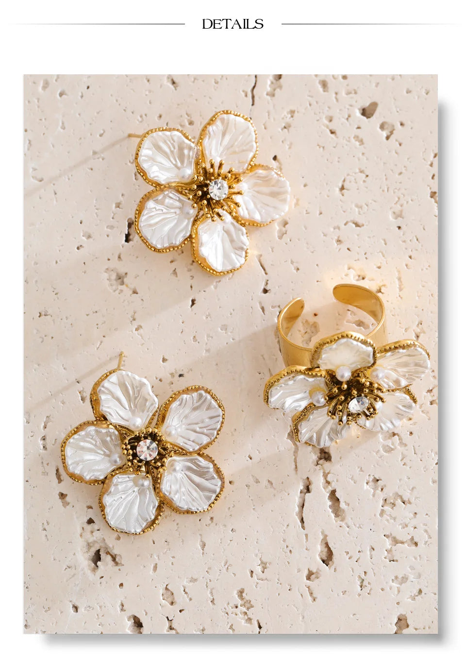 Vintage Petal Pearl Duo