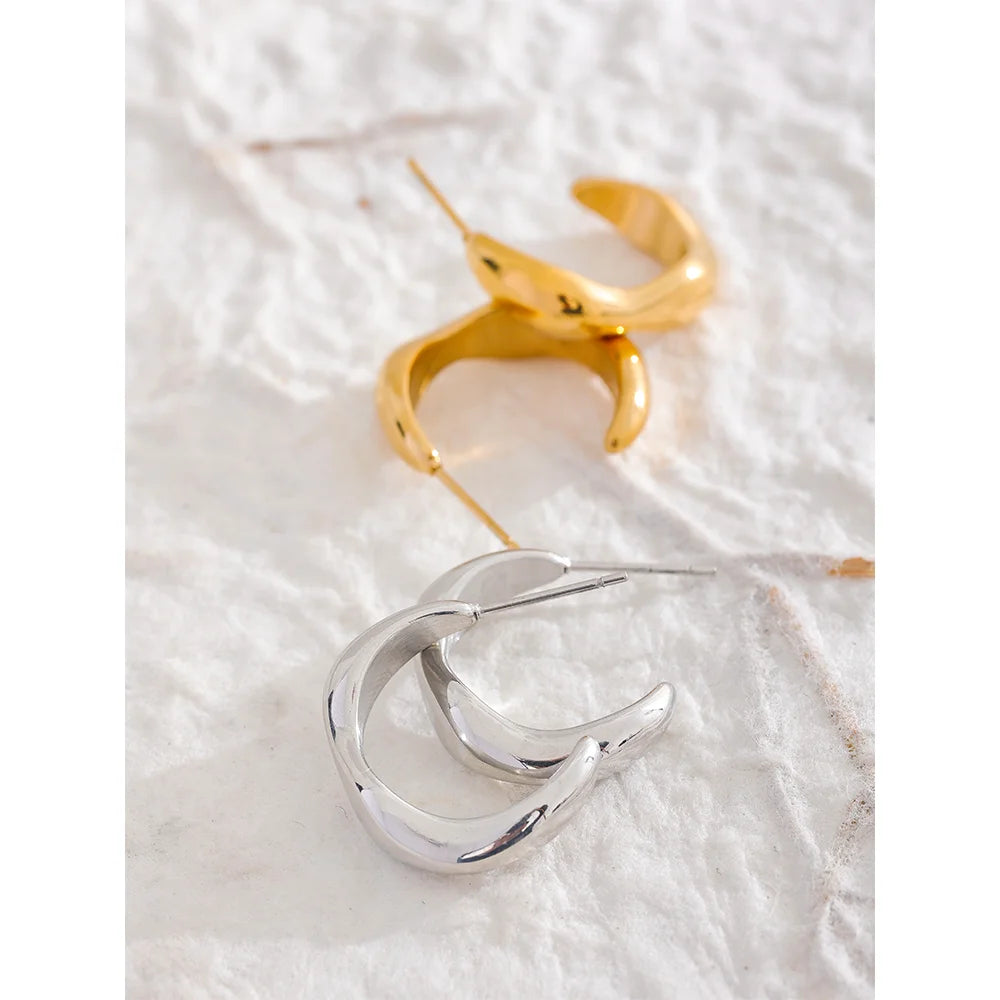 Geometric Minimalism Hoop Earrings