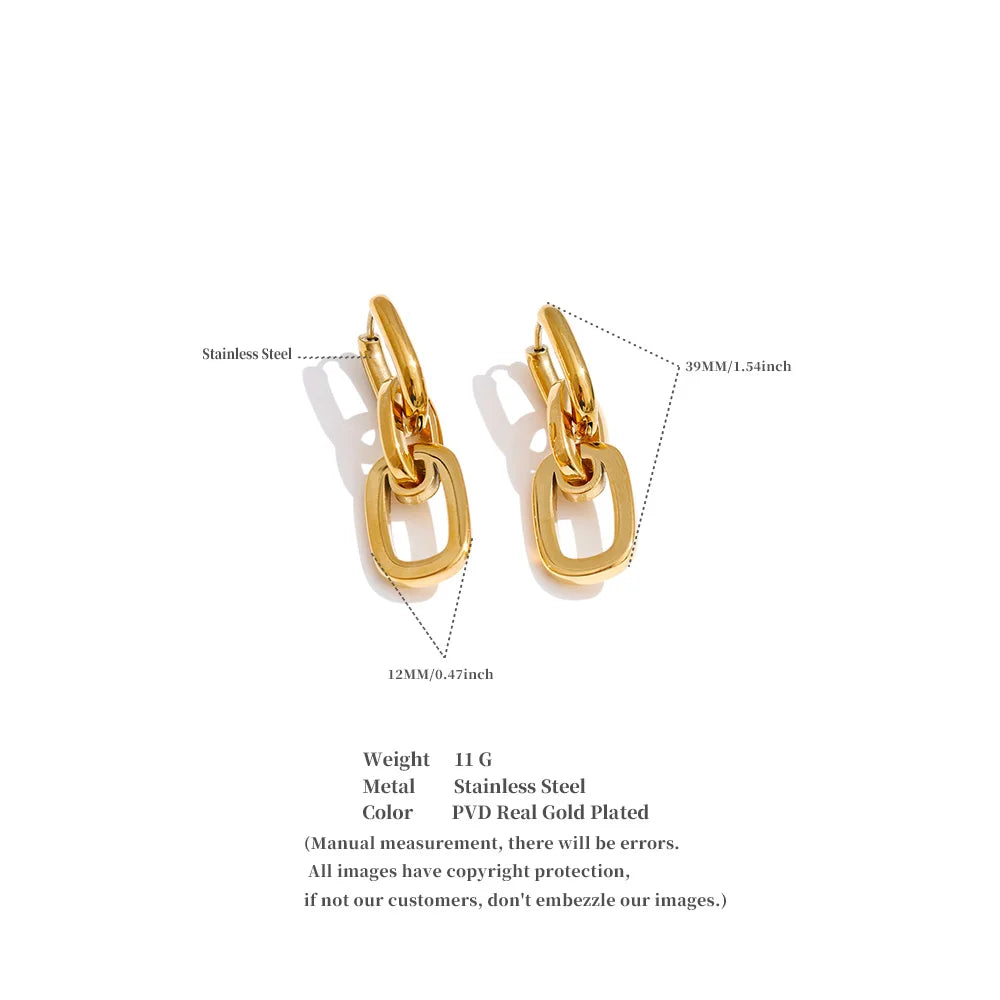 Rectangle Drop Earrings