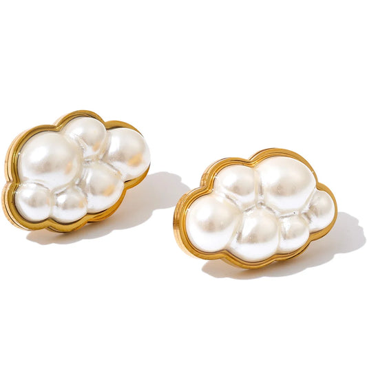K-Cloud Pearl Studs