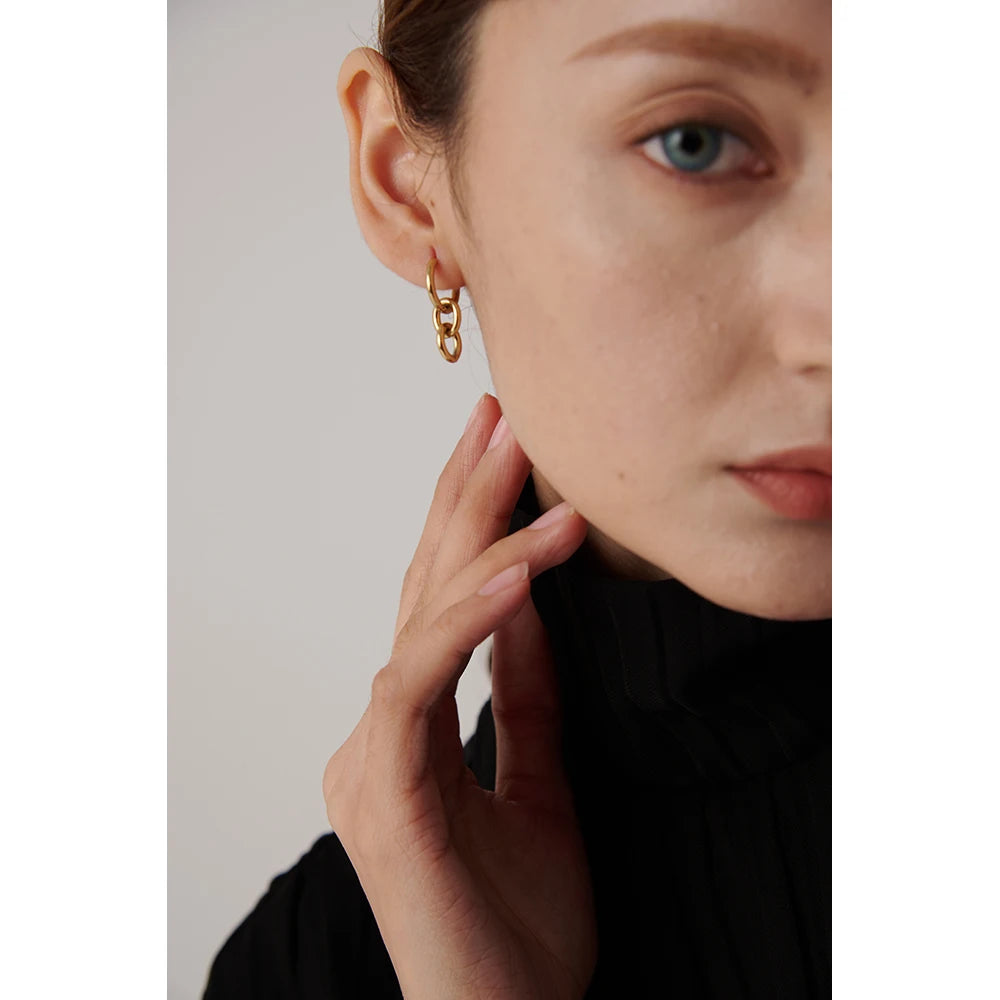 Round Huggie Earrings Minimalist