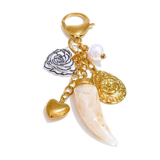 Floral Heart Keychain