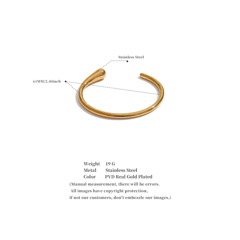 61mm Round Cuff Open Bangle