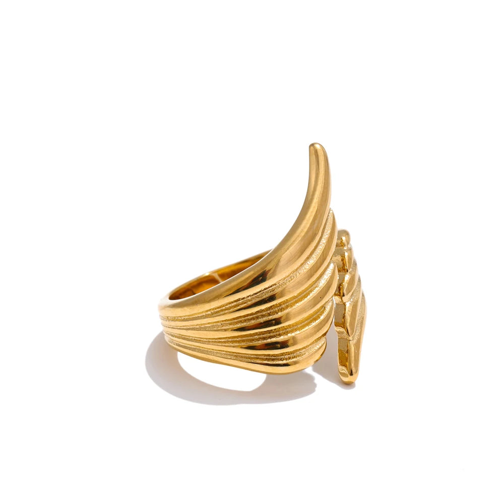 Striped Wing Adjustable Ring